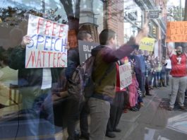 Charlottesville community joins in Black Lives Matter protest outside of Douglas Muir’s Bella’s Restaurant