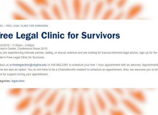 NOW: Domestic Abuse Survivors Offered Free Legal Advice by the Women’s Clinic at UVA