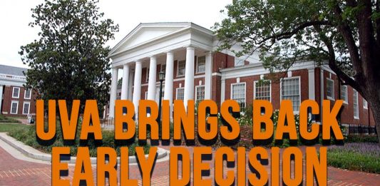 UVA Admission Adds Early Decision Option
