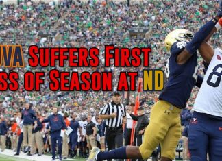 UVA Football Suffers First Loss of Season at Notre Dame