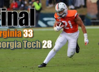 UVA Survives Georgia Tech, Maintains Coastal Lead