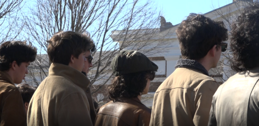 Timothee Chalamet as Bob Dylan Lookalike Contest