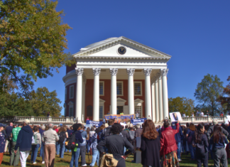 “WE WON!” – Hundreds gather at UVA to rally against Trump’s compact, hours ahead of decision